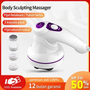 Mesin pendorong pemijat instrumen tubuh mesin pelangsing getaran genggam listrik multi-fungsi