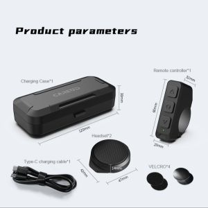 CAREUD H360 LED Premium Bluetooth 5.3 Motorcycle Helmet Headset Zero Wind Noise Call Standby 50hours with Remote Control System Global First Edition