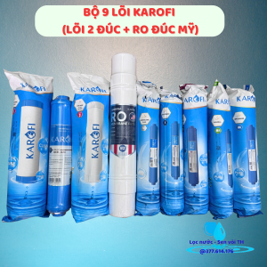 BỘ KAROFI 9 LÕI DÙNG CHO MODEL B930 Ne-239 (lõi 2 đúc OCB GAC Màng RO đúc Mỹ) - như hình