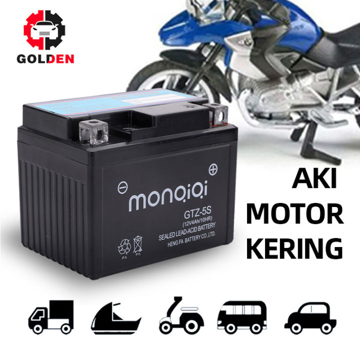 Aki Kering Motor GTZ5S Baru 12V Accu Kering MF Aki Motor Suzuki Satria