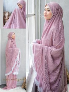 Mukena anak tanggung Dalanova mukena swiss mukena tulle Dalanova 100% mukena anak cantik