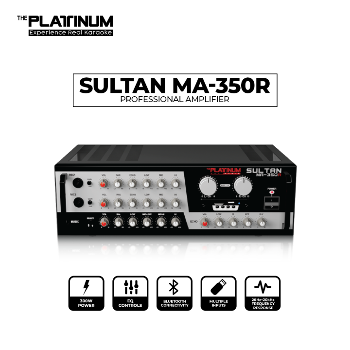 Platinum Karaoke Sultan MA-350R Professional Amplifier Black