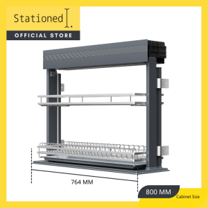 Stationed Dish Station X2™| Electric Dish Rack | Space Saving | Touch Sensor | LED Light | 3-YR Local Warranty