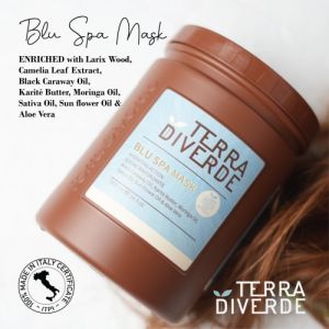 Terra Diverde Blu Spa 1000ml Kemasan baru (LABEL BIRU) |masker rambut | perawatan rambut rusak | treatment rambut