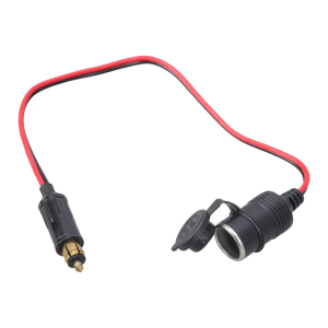 European Motorcycle DIN Male Plug to Female Car Socket Adapter Cable Cord Waterproof 12V 24V 50cm Length