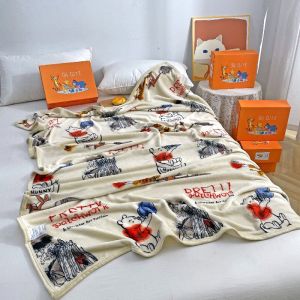 Christmas gifts Cartoon Disney Fleece Blanket Kindergarten Mickey Mouse Blanket Set Gift Childrens Car Office Three Eyes Plush Carpet Gifts