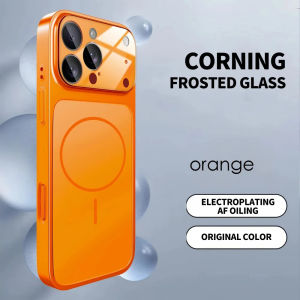 Orange For Magsafe Magnetic Glass For iPhone 17 Pro Max Air 16 15 14 13 Protection Shockproof Hard Cover