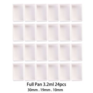 EODKUS White 2ml Half Pans Artists Empty Full Pan Paint Palette Art Supplies Painting Supplies Watercolor Paint Grid