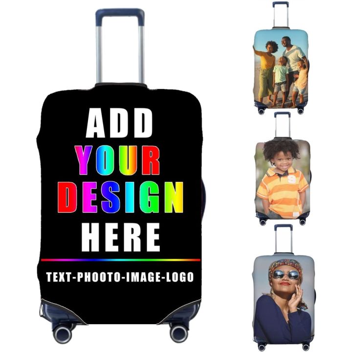 Custom Print Luggage Cover Personalized Suitcase Luggage Cover Funny Customized Photo Face Luggage Cover 4 sizes 18 32 inch Make luggage cover with your own photo you likejust provide us your photo La...