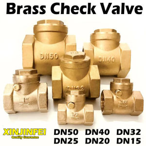 Brass Swing Check Valve DN50 40 32 25 20 15 In-line Horizontal One-Way Non Return Checkubf Valves for Pipe System
