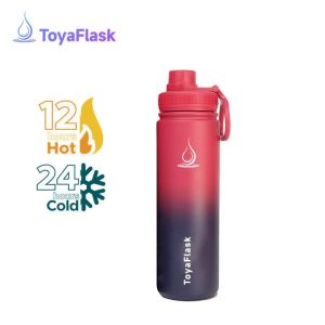 ToyaFlask Vakum Botol Minum Terisolasi Stainless Steel Ruang Kendi Kendi Minum Panas & Dingin