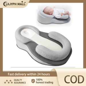 Portable Baby Bed Stereotype Infant Crib Folding Travel Cot Bed Baby Sleep Positioner Pillow Anti Roll Pillow Anti Spilt Milk Crib Pads