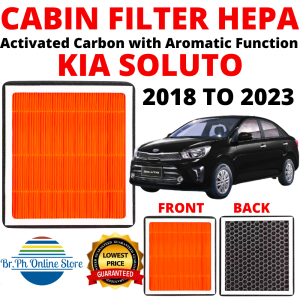 Cabin Filter HEPA Activated Carbon with Aromatic Function For Kia Soluto 2018 to 2026 PN: 97133-2E210