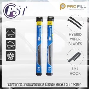 PST Hybrid Wiper Blade Set [Rubber Type] - Toyota Fortuner (2nd Gen) 2016-Present 21"+19"