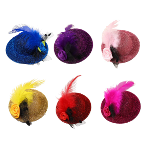 Mini Fascinator Hat Hair Clip Girls Victorian Themed Party Costume Hairpin Hair Accessories Fashionable Hairpieces
