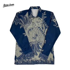 Kemeja Batik Pria Slim Fit Lengan Panjang Katun Halus Premium Full Furing Motif Cakil