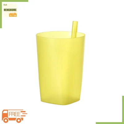 HENGHOME Children Infant Baby Sip Cup With Built In Straw Mug Drink Food-grade Plastic Integrated Straw Cup Kids Water Bottle