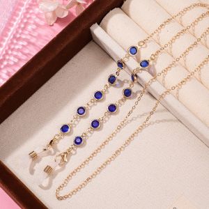 GTRBFDS Colorful Crystal Beads Eyeglass Holder Nonslip Multicolor Glasses Chain Fashion Anti Drop Eyeglass Chain Women Men