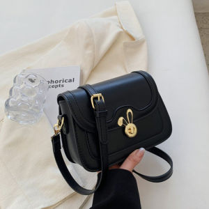 IELGY niche design high-end small square bag female texture shoulder bag rabbit lock Messenger bag