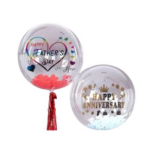 Bobo Balloon TPU 24นิ้ว 36นิ้ว ลูกโป่งโบโบ้ ลูกโป่งบับเบิ้ลใส ลูกโป่งใสใส ลูกโป่งติดสติ๊กเกอร์ข้อความวันเกิดวันแม่ event