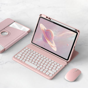 360 Rotation Magnetic Detachable Bluetooth Keyboard Mouse Case for Samsung Galaxy Tab S10 Lite S10 FE S9 FE 10.9 Inch Tab S9 A11+ A9+ 11 inch A11 A9 8.7 inch with Pencil Holder