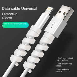 Spiral Data Cable Protective Sleeve Charging Cable Anti-breakage Damage