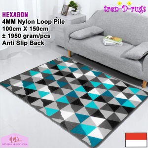 Tren-D-rugs Karpet sweden scandinavian permadani modern bulu alas lantai kamar tidur ruang tamu dekorasi rumah anti slip murah halus 100 cm x 150 cm - NMs