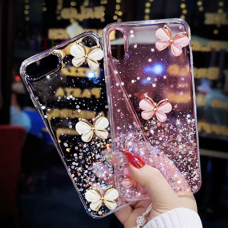 Oppo Reno 6 5g Cover Custodia Per OPPO Reno 6 5G - Design Sfumato Brillantini, TPU Ultrasottile, Protezione Antiurto E Ricarica Wireless Custodia Oppo Reno 6 5g