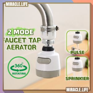 2 Mode Faucet Tap Aerator Adjustment Shower Head High Pressure Water Saving Tap 360° Rotatable Nozzle Filter Extender