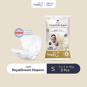 [Travel Pack] Hoppi RoyalDream Baby Diaper Tape NB2/S2/M2/L2(1 Pack) 100% 7 Chemicals-Free*