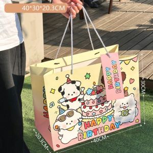 Túi giấy đựng quà tặng mỹ phẩm thú vui nhộn cute túi kraft mặt gương cao cấp có quai xách nhiều kích thước siêu đa năng