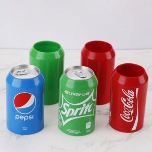 WU552 2pcs แบบสากล ฝาครอบแก้วโคล่า หุ้มฉนวน ซิลิโคน ฝาครอบป้องกัน สร้างสรรค์ ไม่ลื่น ปลอกกระป๋องโซดา เบียร์