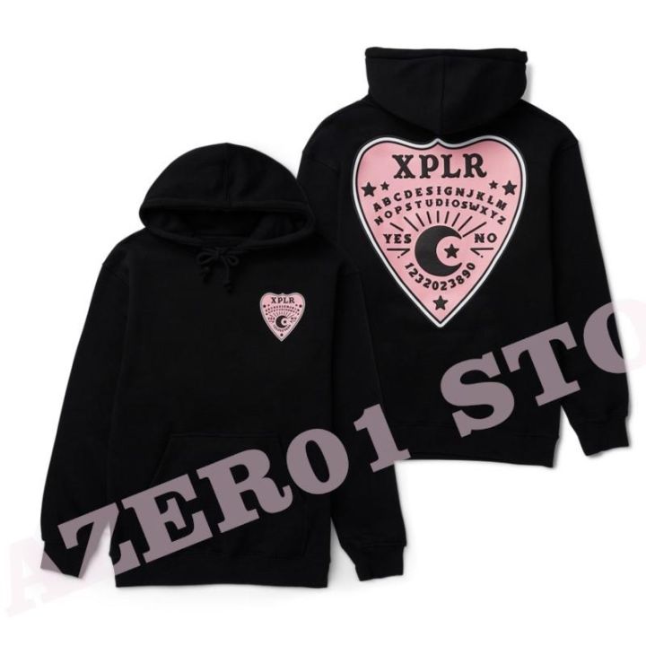XPLR Ouija Hoodie Sam and Colby Merch Heart Shaped Print