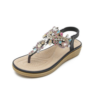 Womens Summer New Water Diamond Fashion Flat Sandals