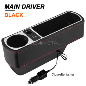 SEAMETAL Car Seat Slot Storage Box Center Console Auto Organizers with Wireless Charge