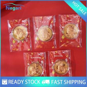 NG Motor✨ COD ✨ Car 1 3Pcs Year Of The Horse Commemorative Medal 2026 Zodiac Horse Imitation Foil Card Souvenir Metal Crafts Event Souvenir Gift