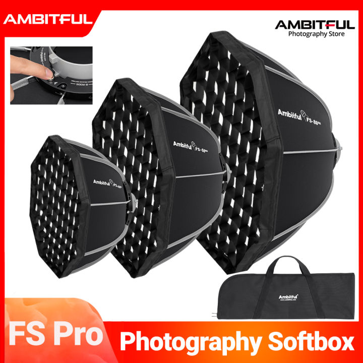 Ambitful FS Pro 40 60 80cm Quick Release Bowens Mount Softbox 