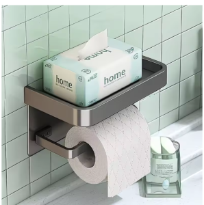 HW061- Waterproof Wear Resistant Toilet Paper Box Non Perforated Tissue Storage Rack Household Roll Paper Box Wall Mounted