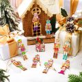 36 Pcs Nutcracker Ornaments for Christmas Tree Wooden Nutcracker Bulk Christmas Hanging Ornaments Xmas Decorations for Home Holiday Decor. 