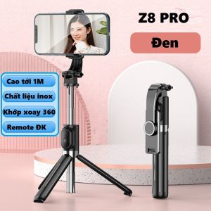 Gậy chụp ảnh 3 chân 1m7 bluetooth kiêm Tripod điện thoại có tay cầm cân bằng xoay 360 độ quay video chân livestream chống rung xếp gọn
