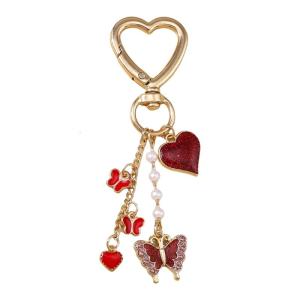 Fashionable Personalize Keychain Set Featuring Floral Letters and Enamel Decoration for Purse Backpack or Keychain