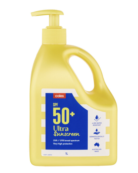 Coles Ultra SPF 50+ Sunscreen Pump