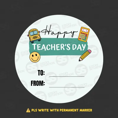 Writable Teachers’ Day Stickers – Stickers for Goodie Bags – School Gift & Present Stickers