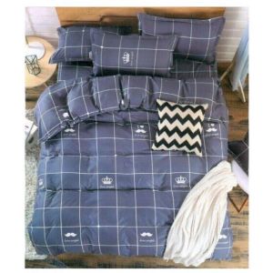 (vỏ chăn không kèm ruột chăn) Vỏ chăn lồng được ruột vỏ chăn poly mẫu Kẻ Râu Ghi