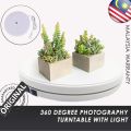 360 Degree Rotating Product Turn Table with LED Light for Product Photoshoot. 