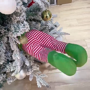 Delicate Legs Swing Decors for Christmas Festival Swinging Legs Unique Parties and Home Festival Embellishment