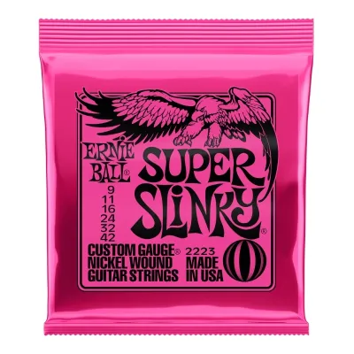 Ernie Ball Super Slinky Electric Guitar Strings 9-42 (2-Pack)
