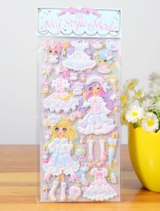 Dress Up Sticker 3D Princess Paper Doll Dress Up Puffy Stickers Anak Patung Kertas Tukar Baju Mainan Budak Perempuan 换装贴纸