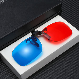 [COD] Red Blue Green 3D Glasses Black Frame For Dimensional Anaglyph Movie TV