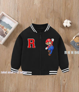 Jaket anak laki laki perempuan usia 2-12 tahun sweater bomber anak resleting cewek cowok umur 2- 12 tahun jaket bomber anak model sleting kekinian
